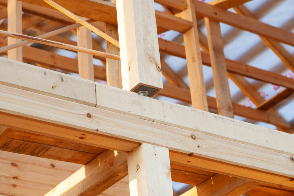 Détail de l'ossature bois