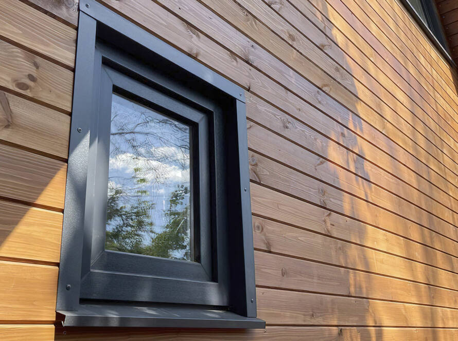 Maison avec un bardage bois